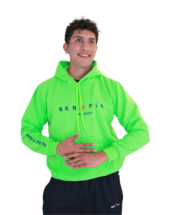 Sudadera afelpada con capucha y cangurera