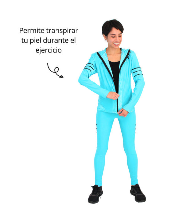Conjunto deportivo licra mujer