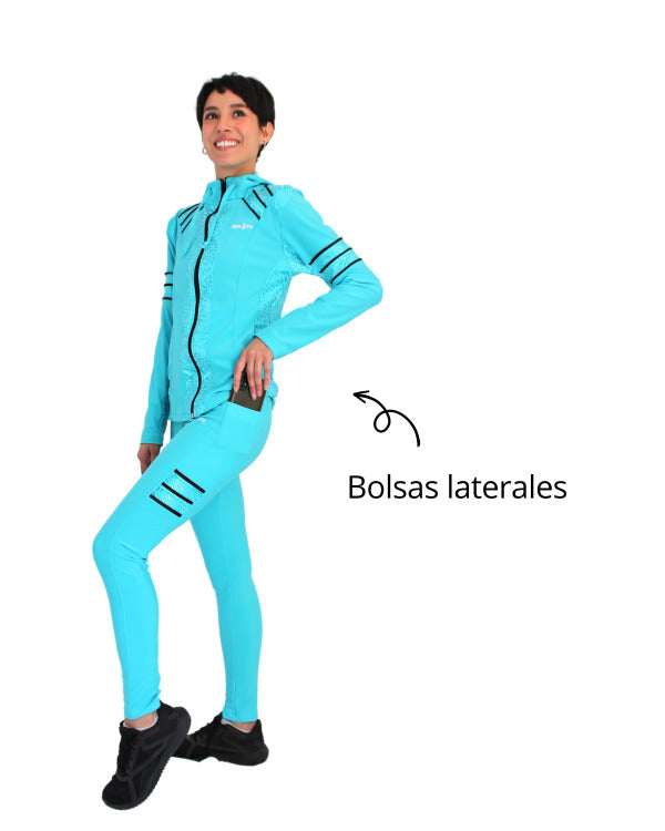 Conjunto deportivo licra mujer