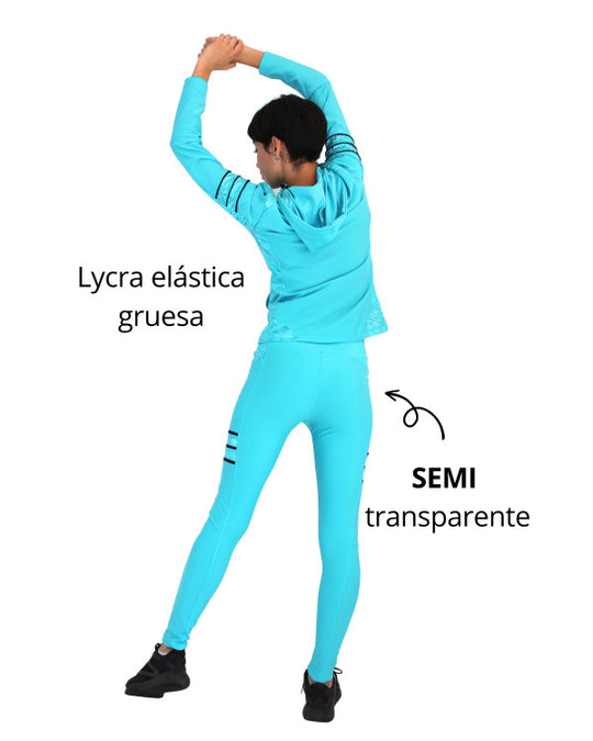 Conjunto deportivo licra mujer