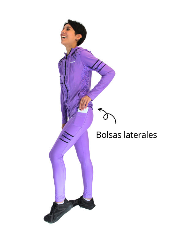 Conjunto deportivo licra mujer