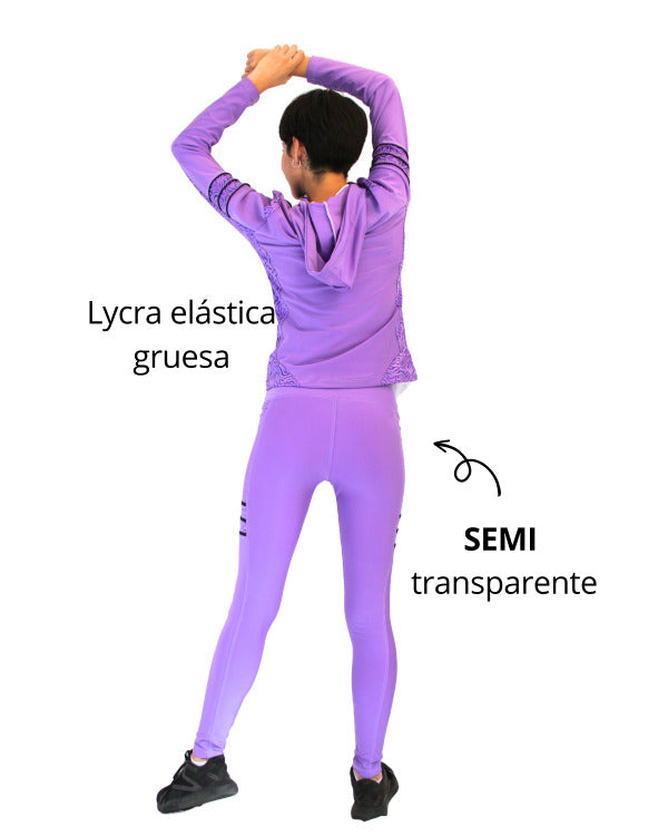 Conjunto deportivo licra mujer