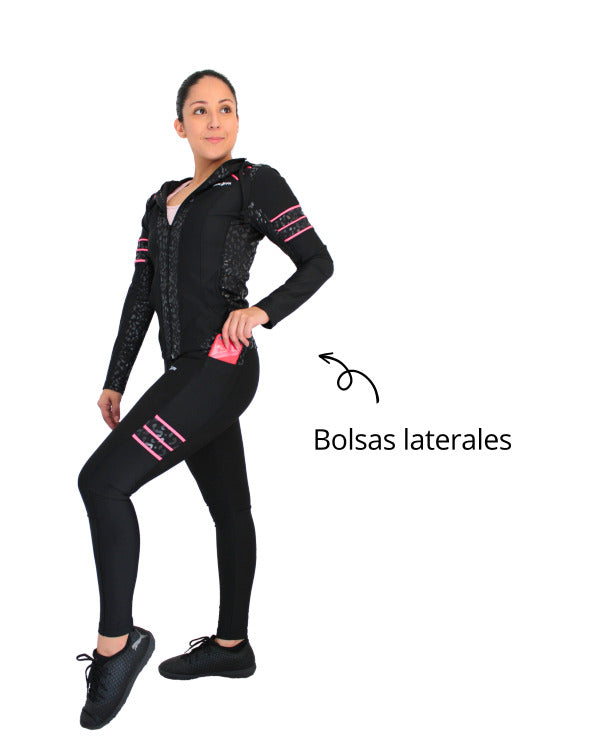Conjunto deportivo licra mujer