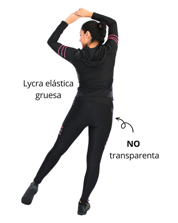 Conjunto deportivo licra mujer