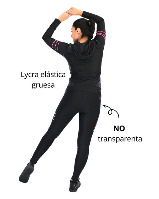 Conjunto deportivo licra mujer