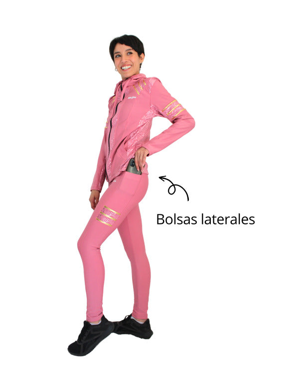 Conjunto deportivo licra mujer
