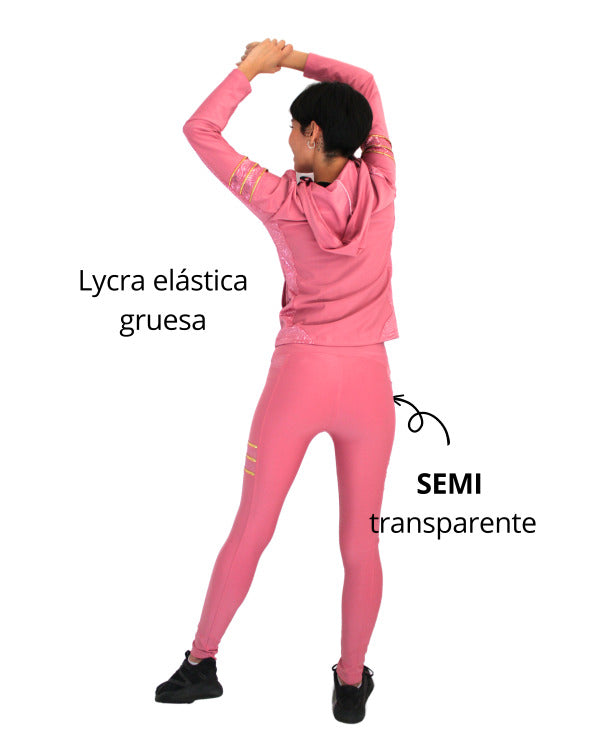 Conjunto deportivo licra mujer