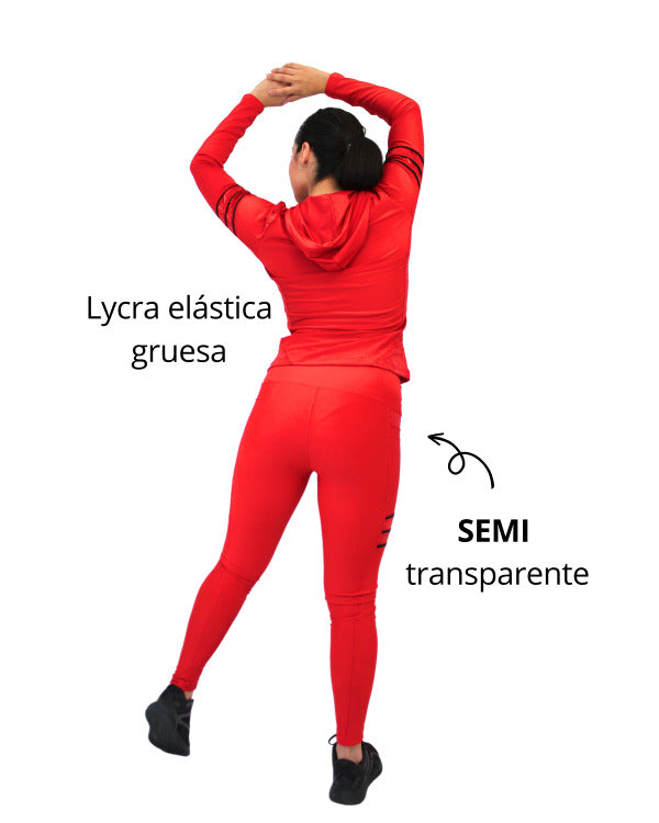 Conjunto deportivo licra mujer