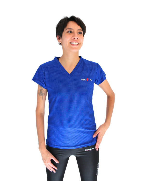Playera dry-fit slim mujer manga corta