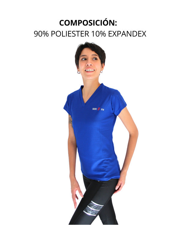 Playera dry-fit slim mujer manga corta