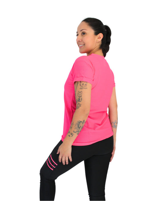 Playera dry-fit slim mujer manga corta