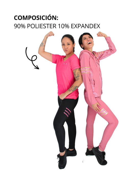 Playera dry-fit slim mujer manga corta