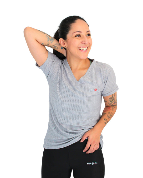 Playera dry-fit slim mujer manga corta