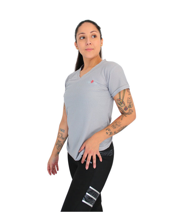 Playera dry-fit slim mujer manga corta