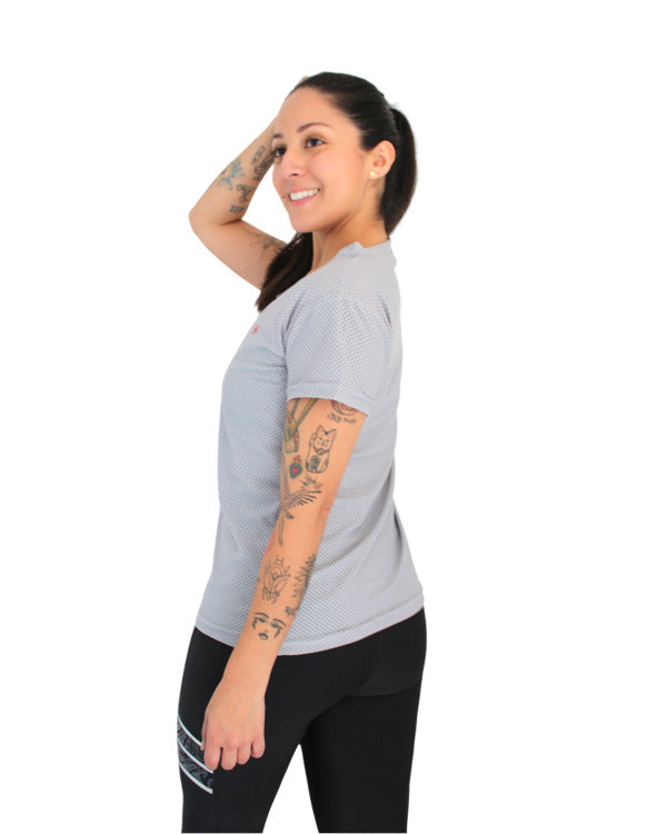 Playera dry-fit slim mujer manga corta