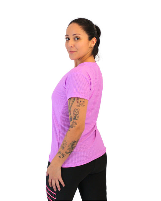 Playera dry-fit slim mujer manga corta