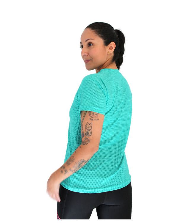 Playera dry-fit slim mujer manga corta