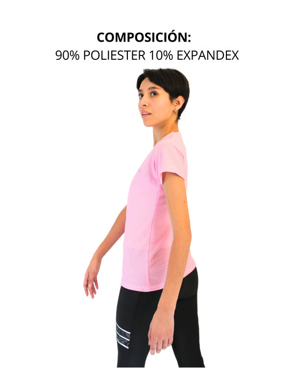 Playera dry-fit slim mujer manga corta