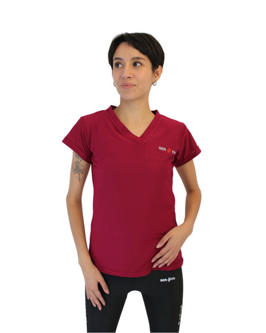 Playera dry-fit slim mujer manga corta