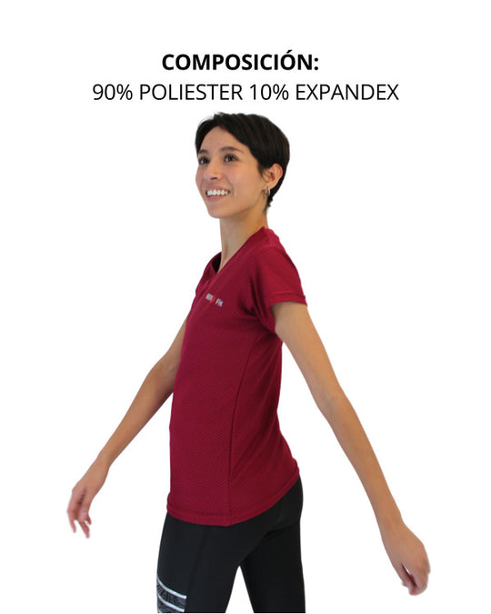 Playera dry-fit slim mujer manga corta