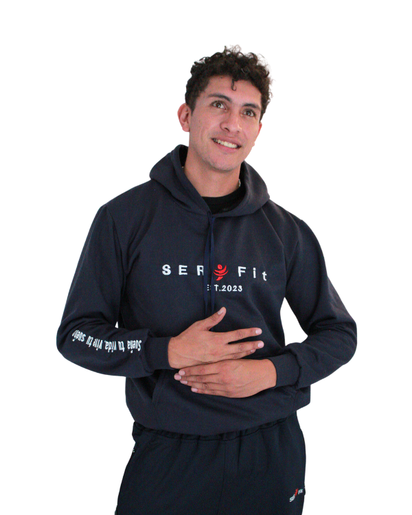 Sudadera afelpada con capucha y cangurera