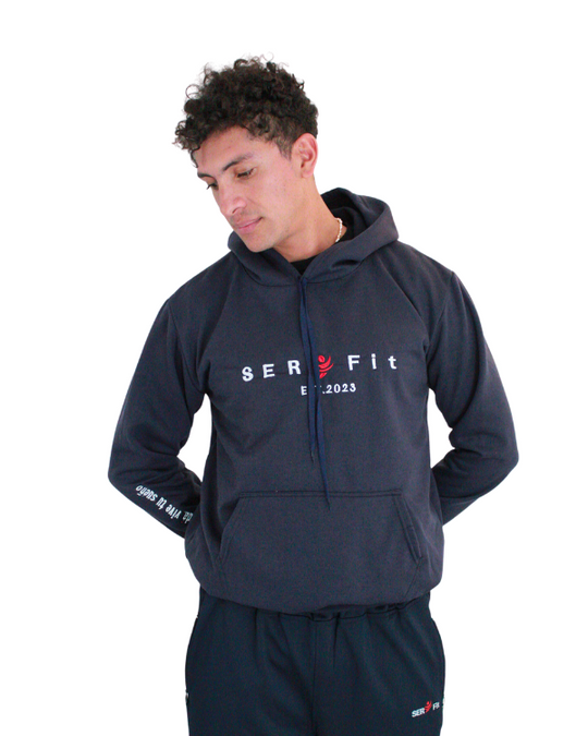 Sudadera afelpada con capucha y cangurera