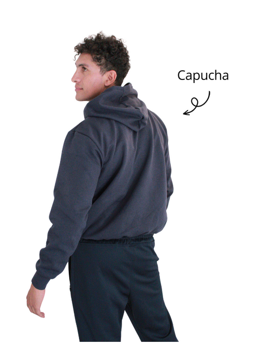 Sudadera afelpada con capucha y cangurera