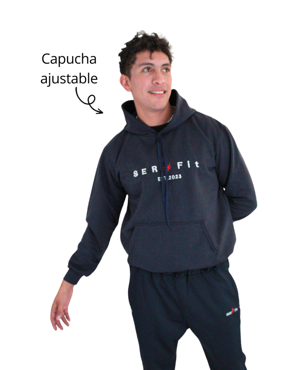 Sudadera afelpada con capucha y cangurera