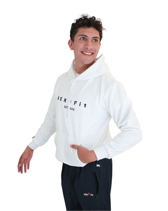 Sudadera afelpada con capucha y cangurera