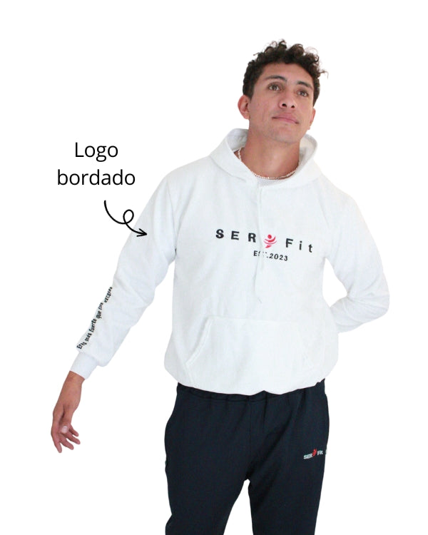 Sudadera afelpada con capucha y cangurera