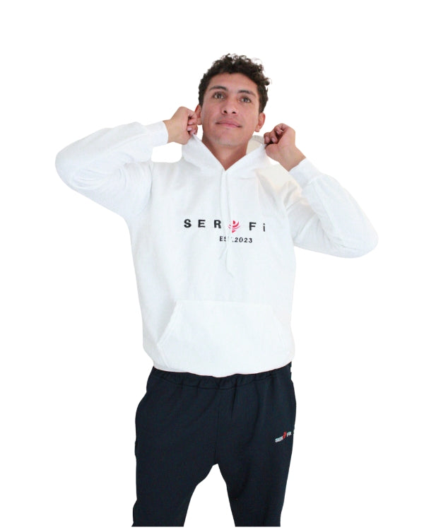 Sudadera afelpada con capucha y cangurera