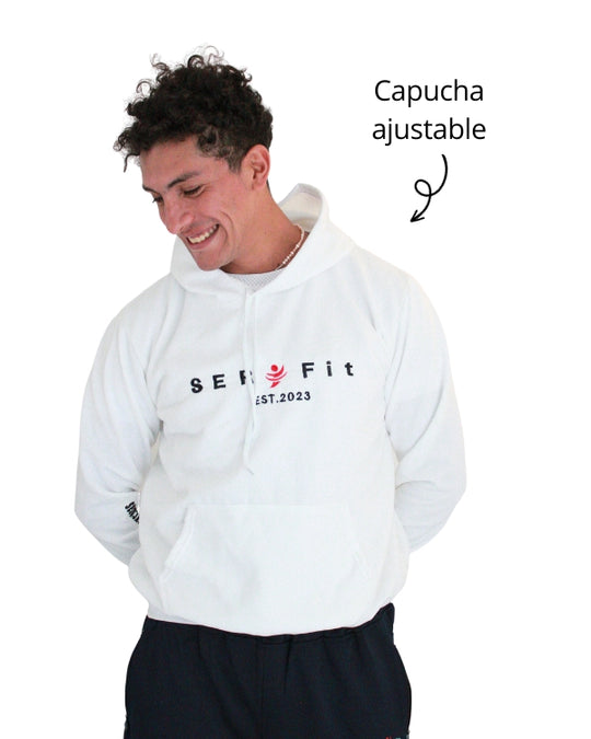 Sudadera afelpada con capucha y cangurera