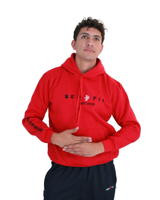 Sudadera afelpada con capucha y cangurera