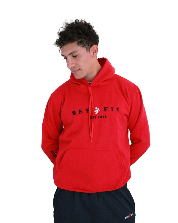 Sudadera afelpada con capucha y cangurera