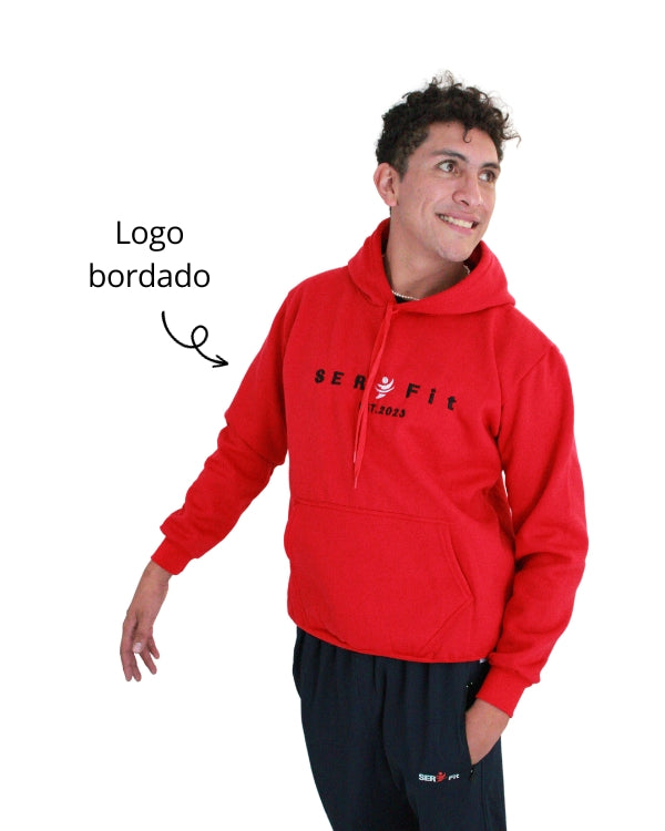 Sudadera afelpada con capucha y cangurera