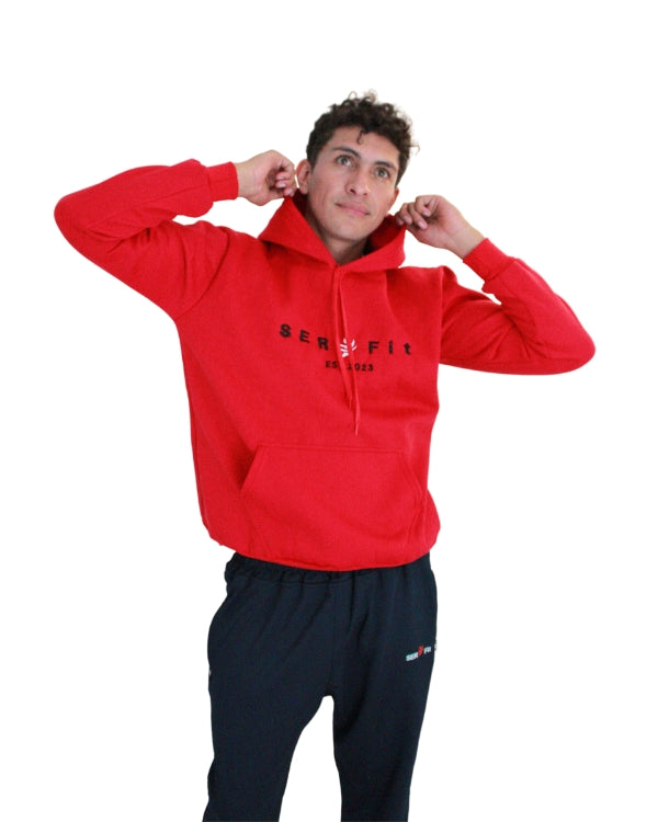Sudadera afelpada con capucha y cangurera