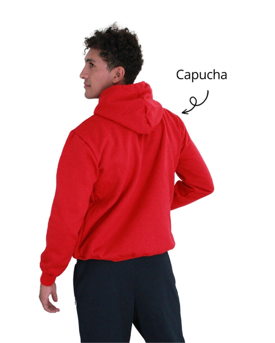 Sudadera afelpada con capucha y cangurera