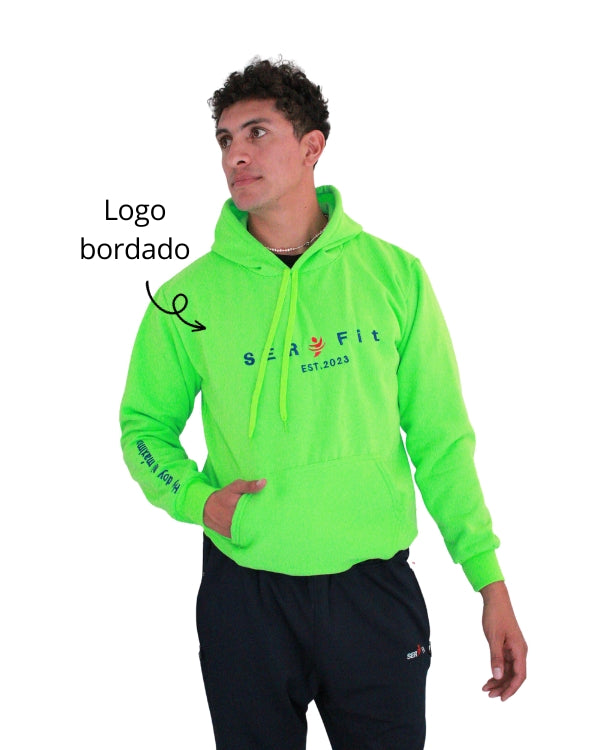 Sudadera afelpada con capucha y cangurera