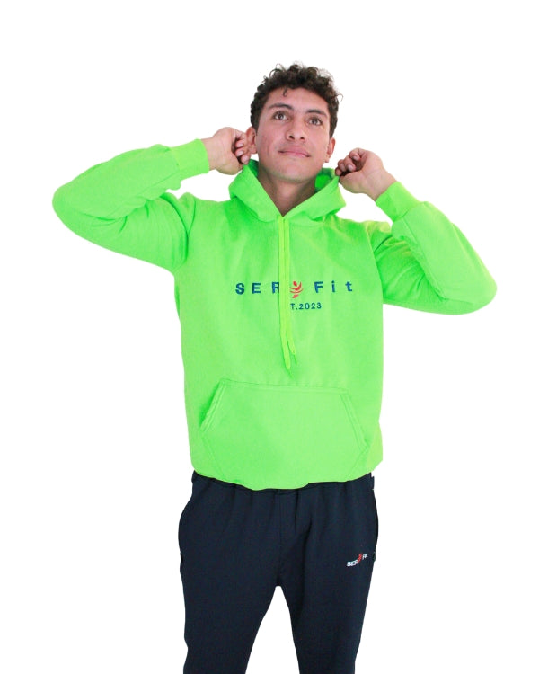 Sudadera afelpada con capucha y cangurera