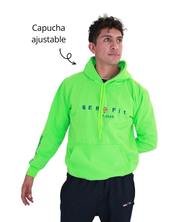 Sudadera afelpada con capucha y cangurera